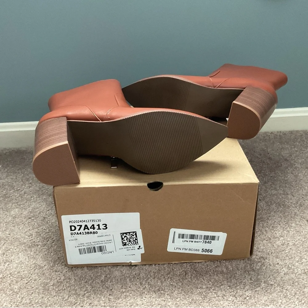 Women's Tan Leather Ankle Booties